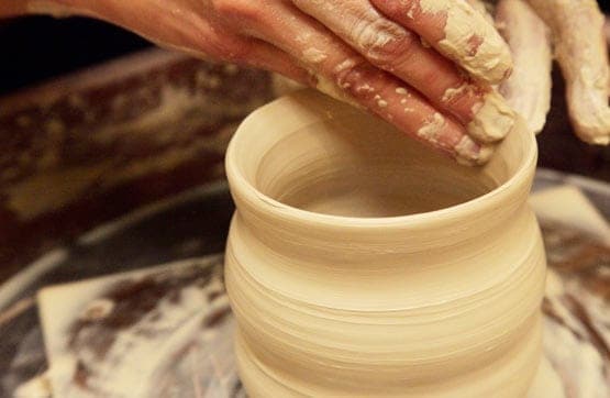 Art in our pottery studio is one activity offered during our spiritual retreats.