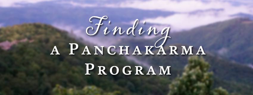 finding a panchakarma program