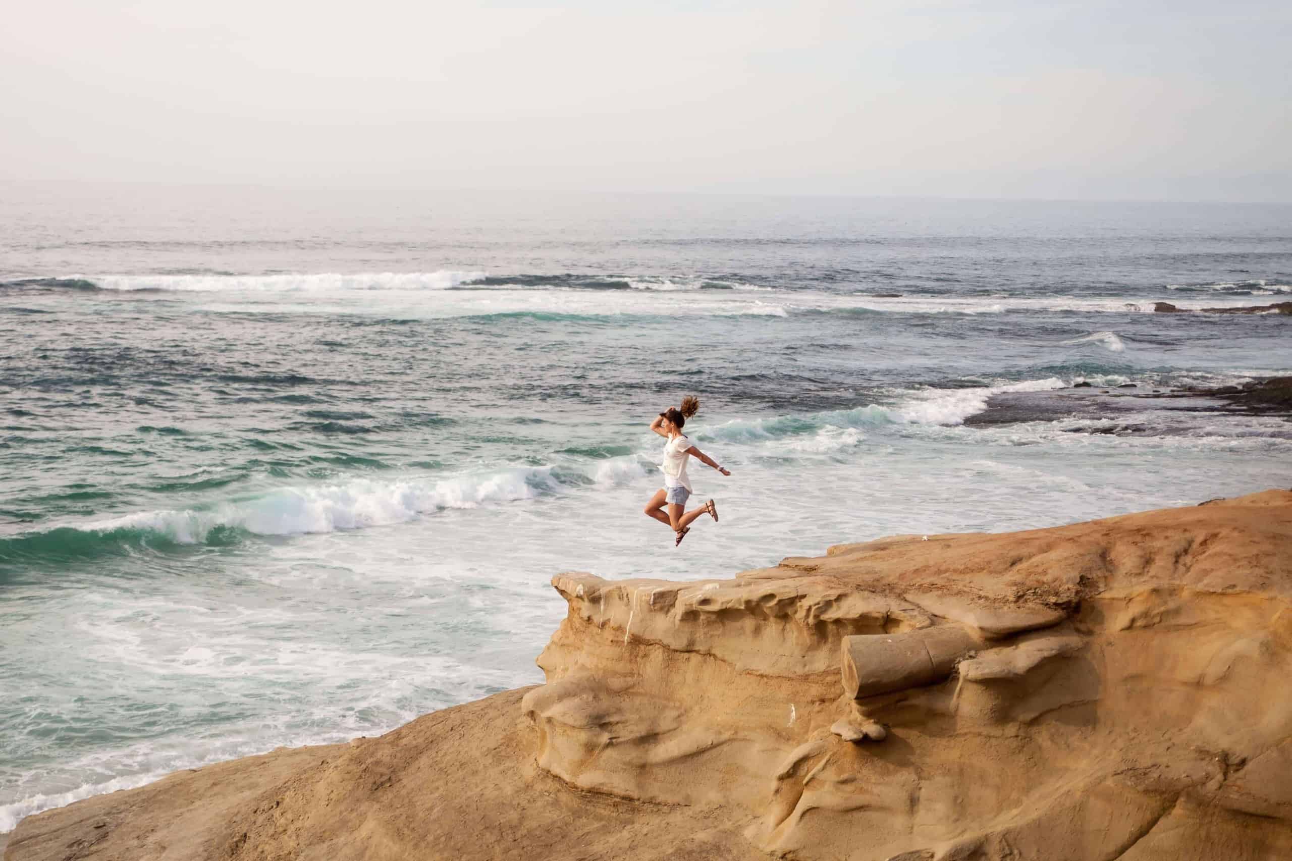 beach girl jumping 69102