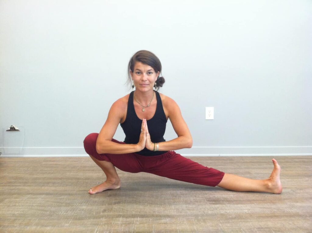 meg in yoga pose
